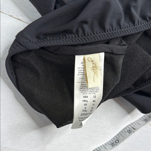 Gottex Black Rose Bud One Piece Adjustable Straps Swimsuit Size 12 - Picture 12 of 12